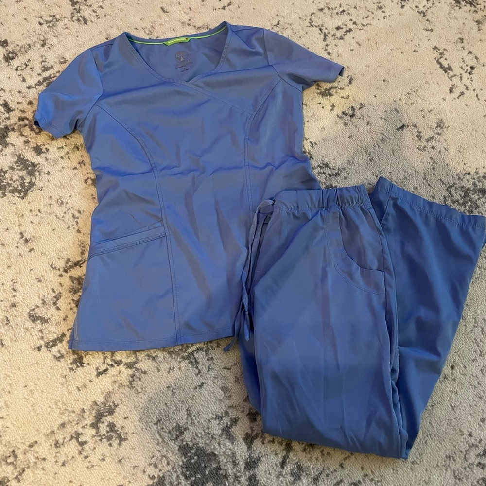 Healing Hands Blue Scrub Set